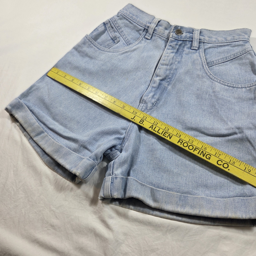 Vintage Rio Shorts Classic Light Blue Women's Denim Waist 25 Casual Beach Cuffed - Picture 6 of 8
